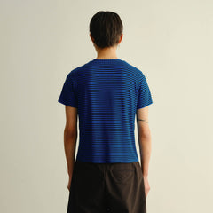 KADAKADA Striped Mountain Graphic Stretch T-Shirt