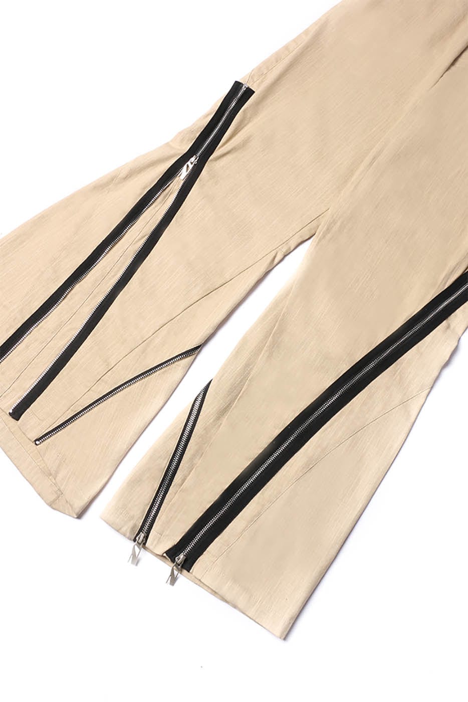 RELABEL Split Multi-Zipper Washed Pants