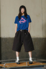 KADAKADA Striped Mountain Graphic Stretch T-Shirt
