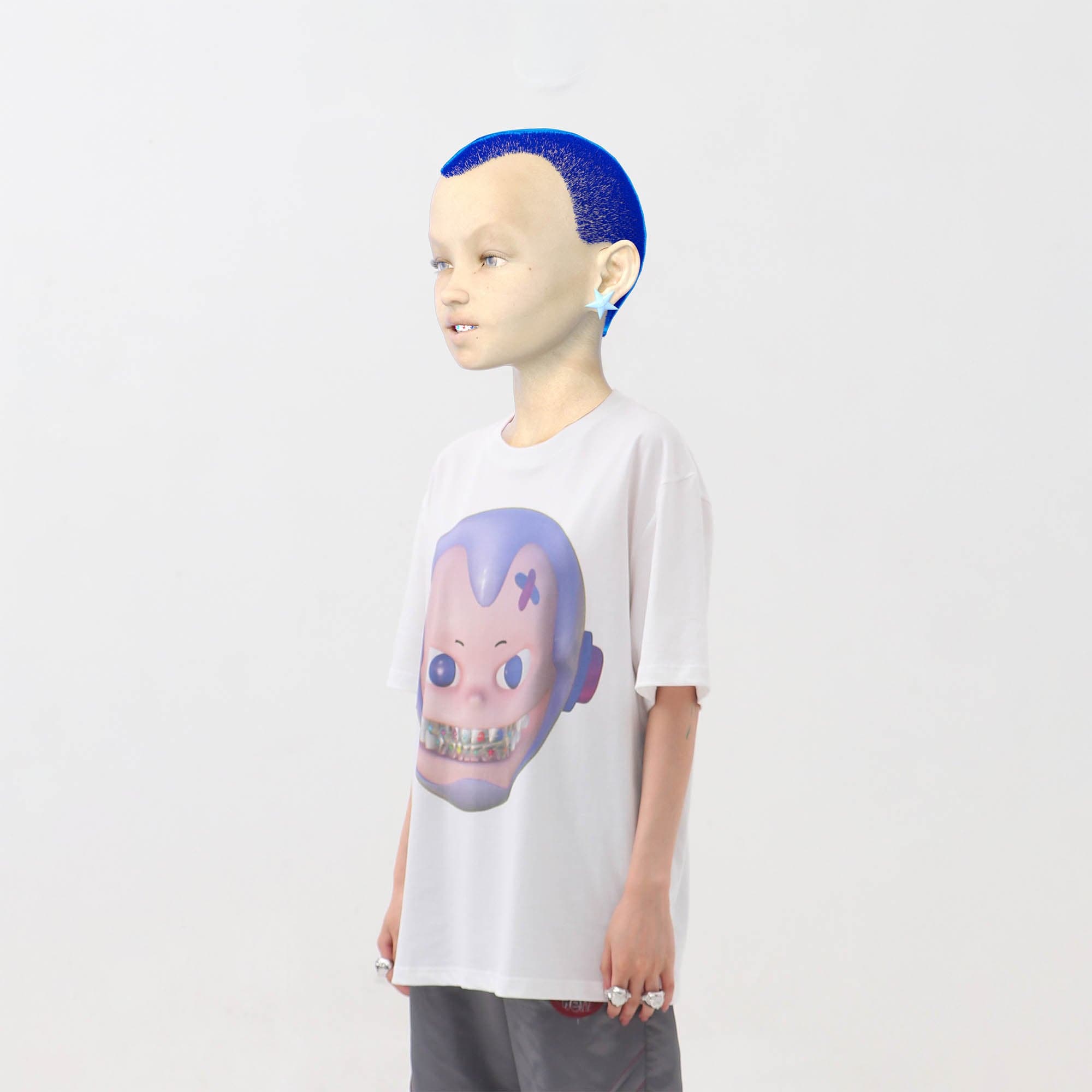EMBRYO The Face Graphic T-Shirt White