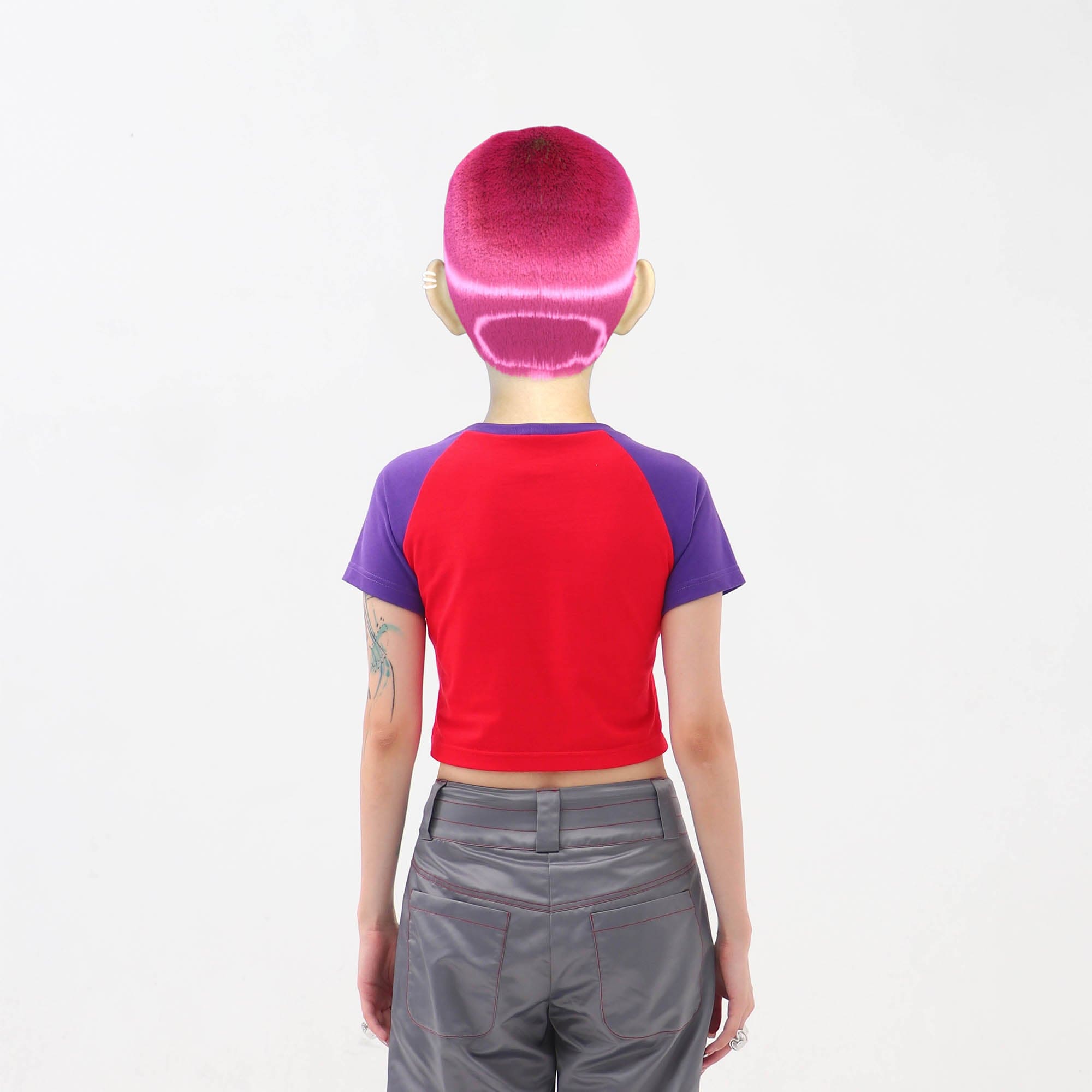EMBRYO Four-Point Star Spliced Cropped Top