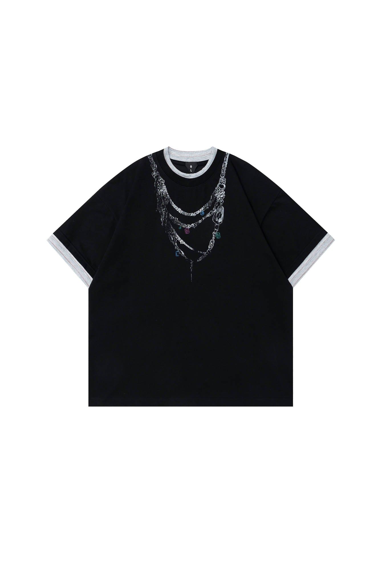 OVDY Chain Graphic Layered Sorona T-Shirt