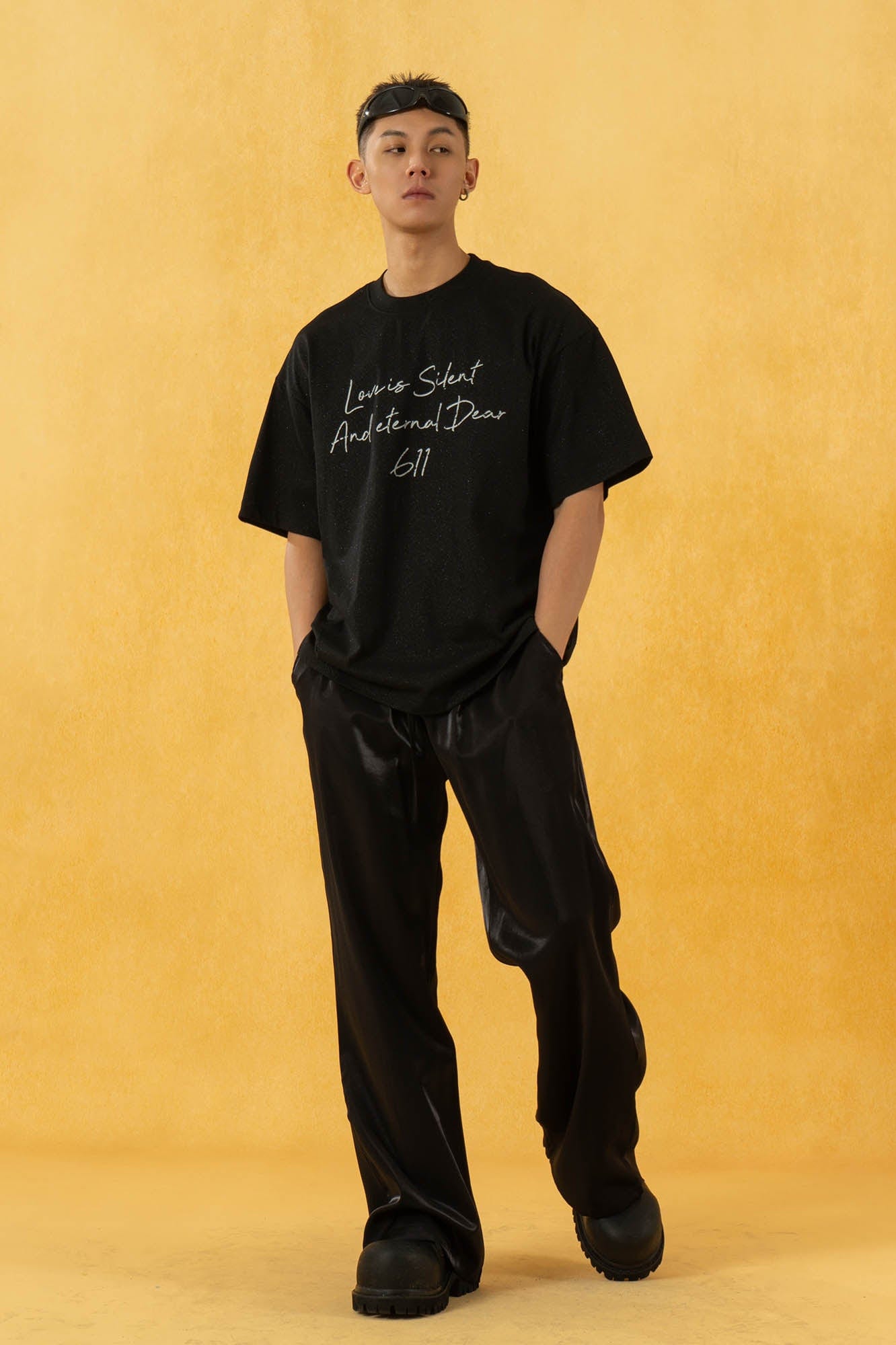 CLP Essential Slogan Glitter T-Shirt