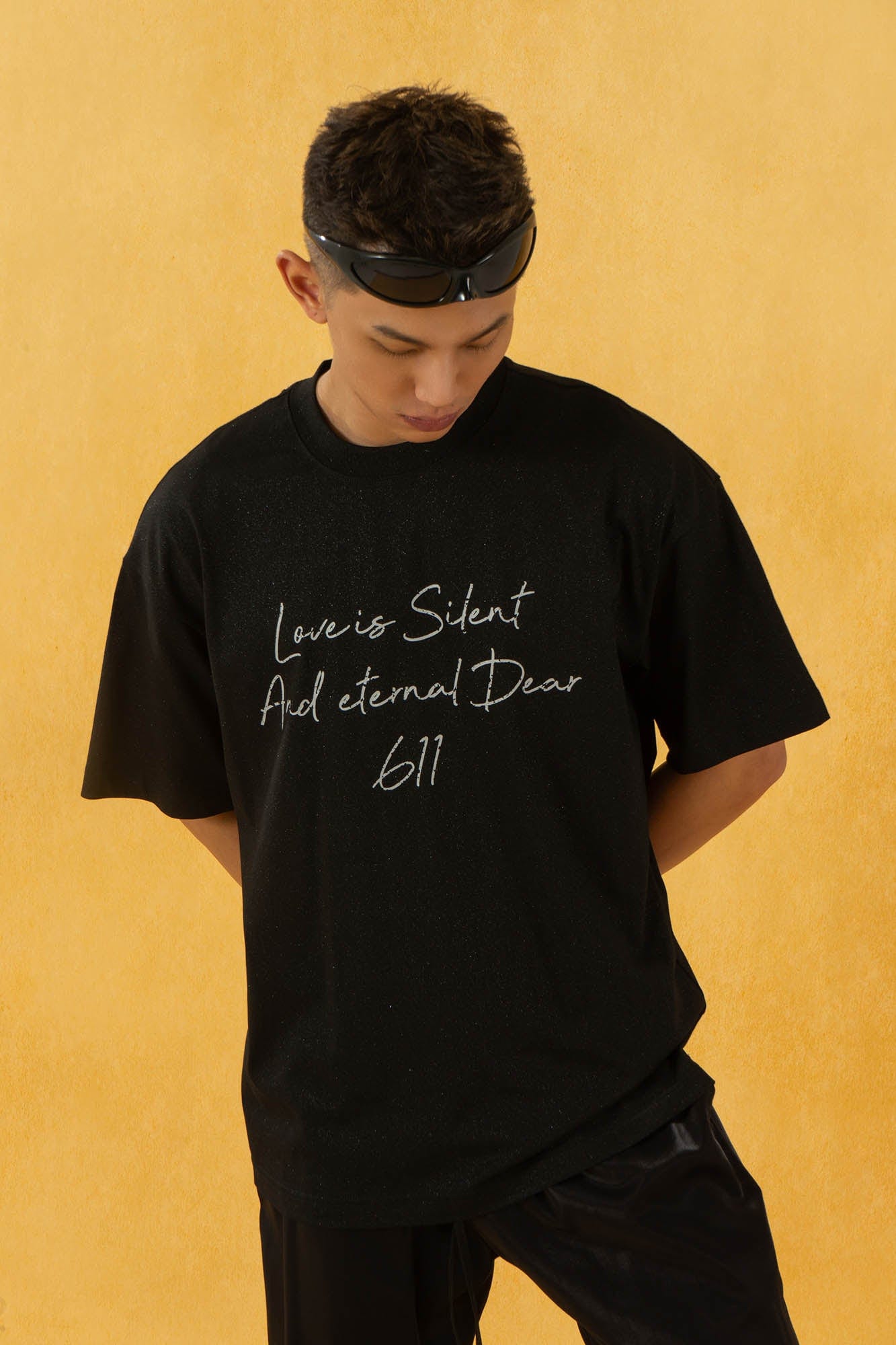 CLP Essential Slogan Glitter T-Shirt