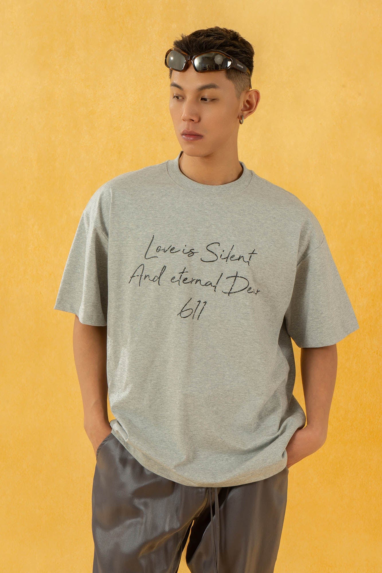 CLP Essential Slogan Glitter T-Shirt