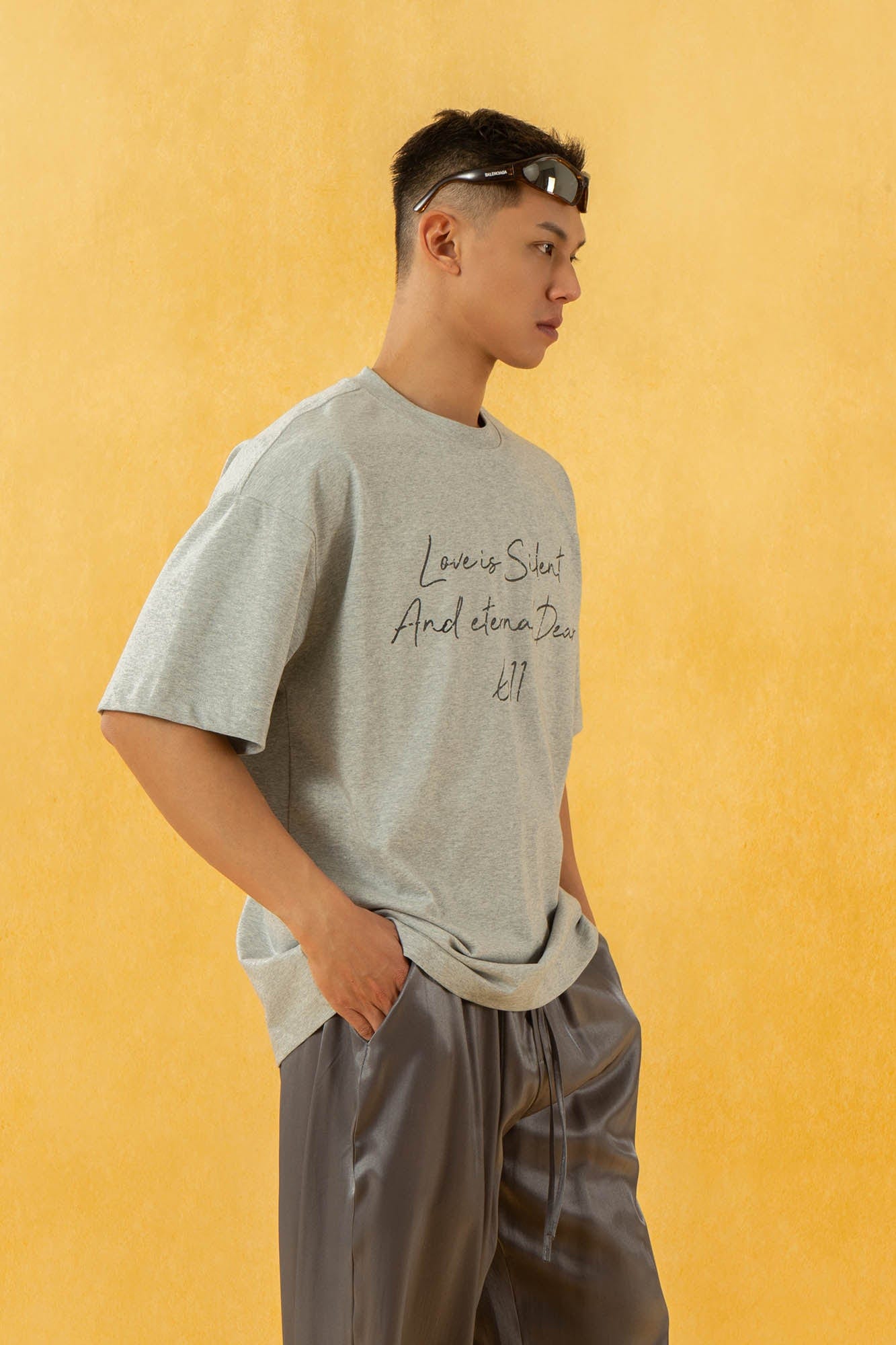 CLP Essential Slogan Glitter T-Shirt