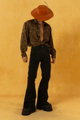 CLP Retro Frayed Slim Fit Flared Jeans