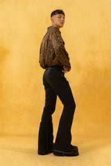 CLP Retro Frayed Slim Fit Flared Jeans