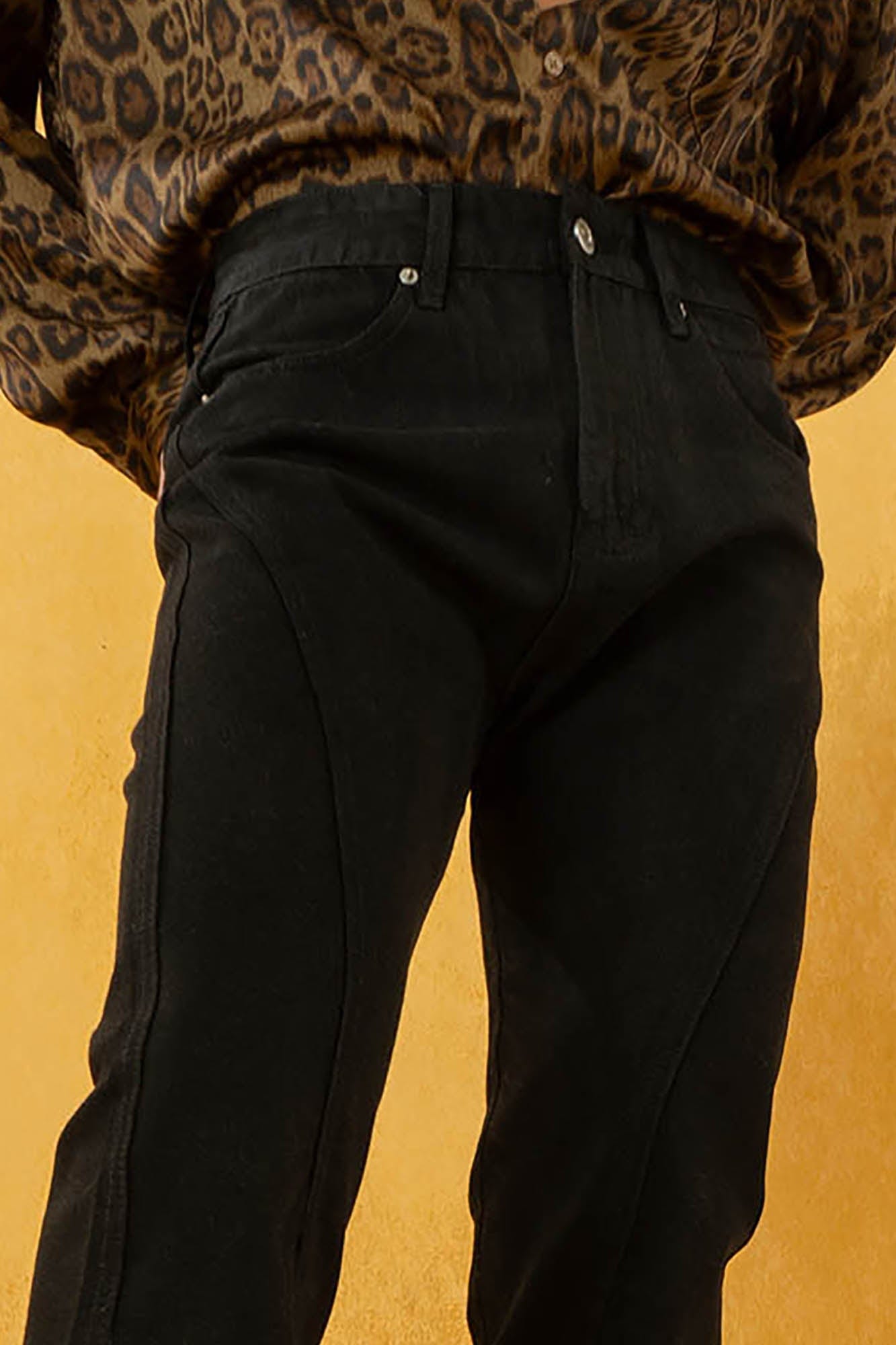 CLP Retro Frayed Slim Fit Flared Jeans