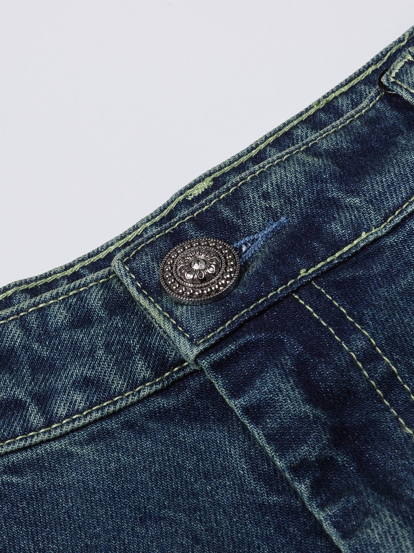 DND4DES Deconstructed Cutout Denim Skirt