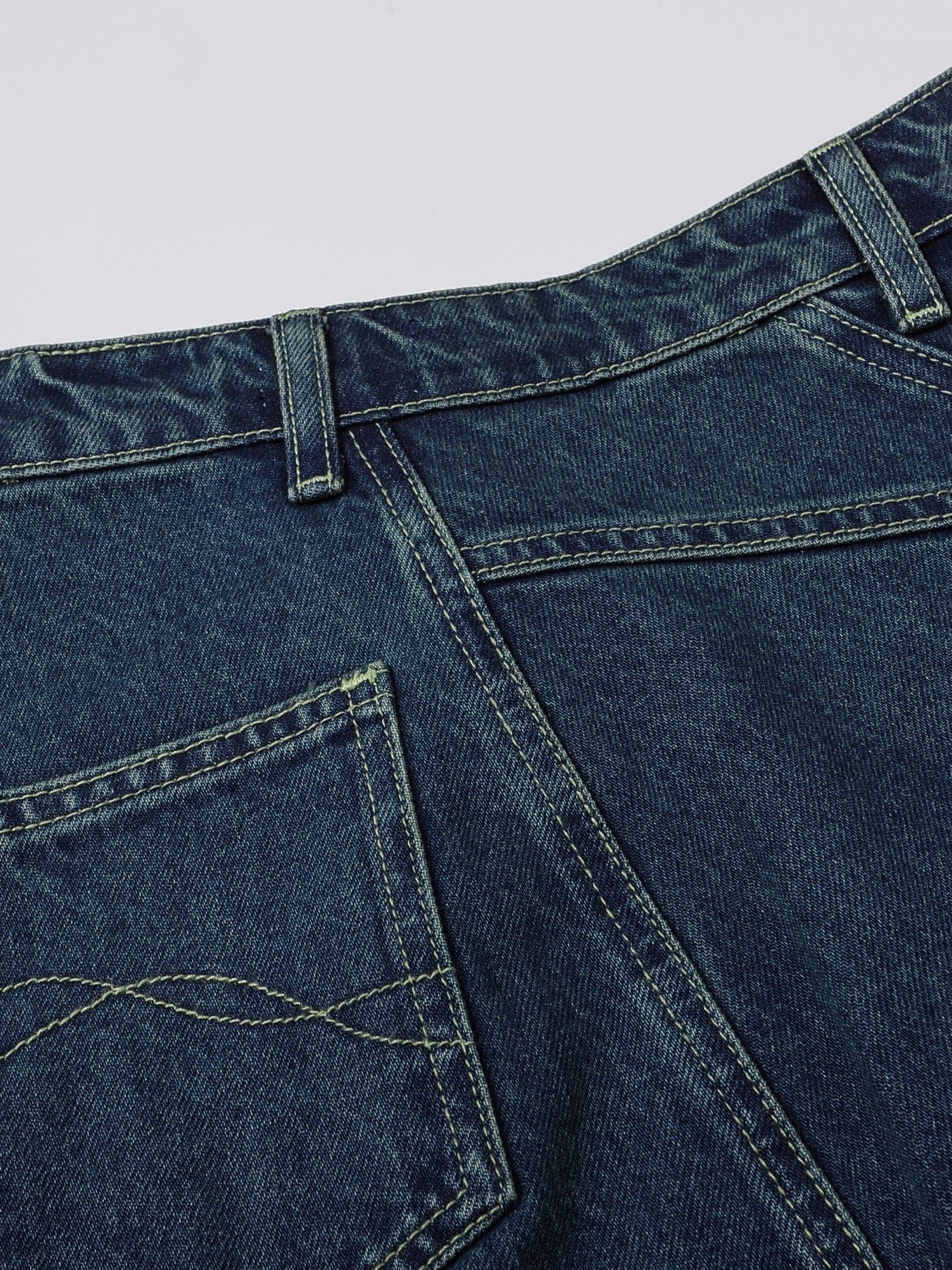 DND4DES Deconstructed Cutout Denim Skirt
