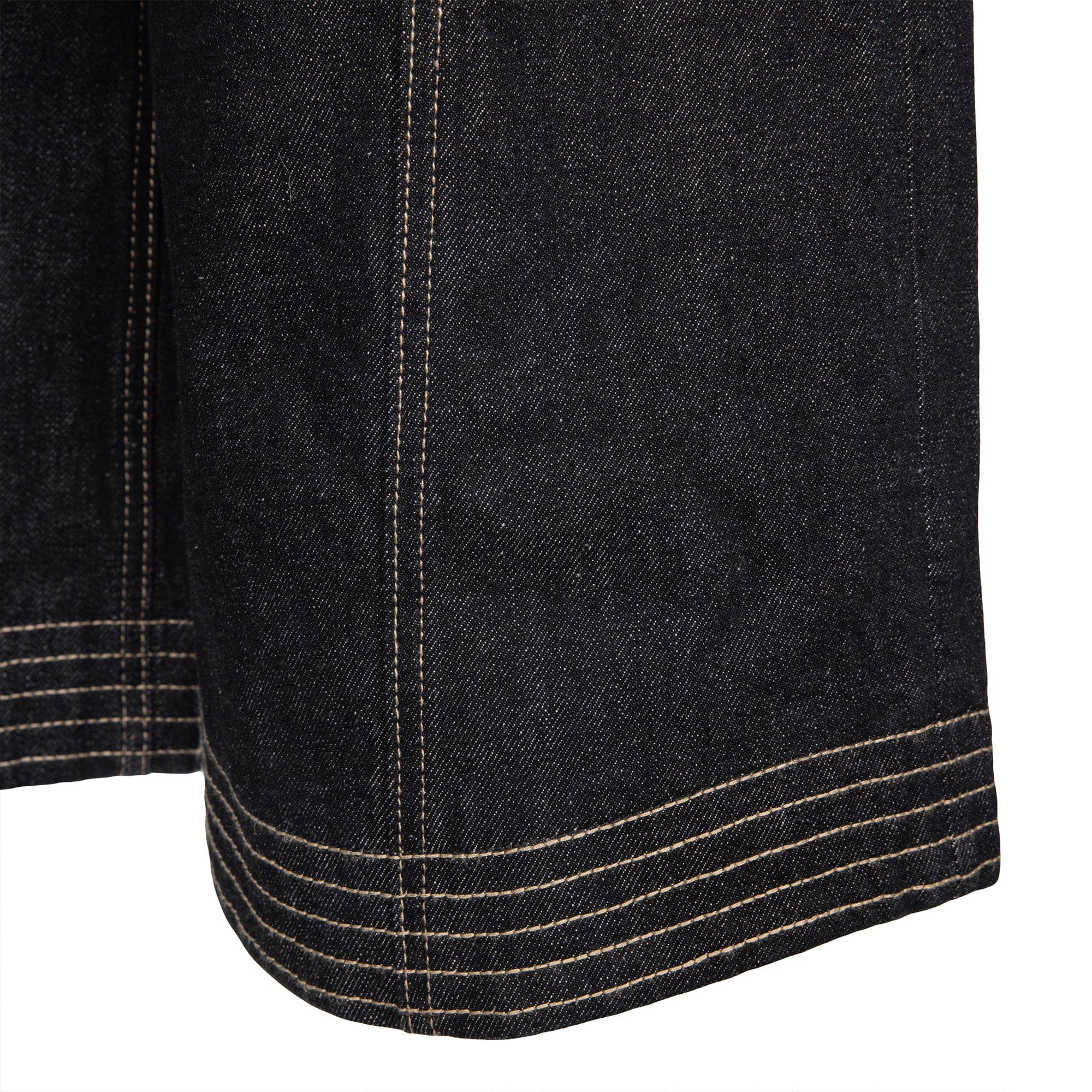 CATSSTAC Contrast Stitch Middle Spliced Raw Denim Jeans