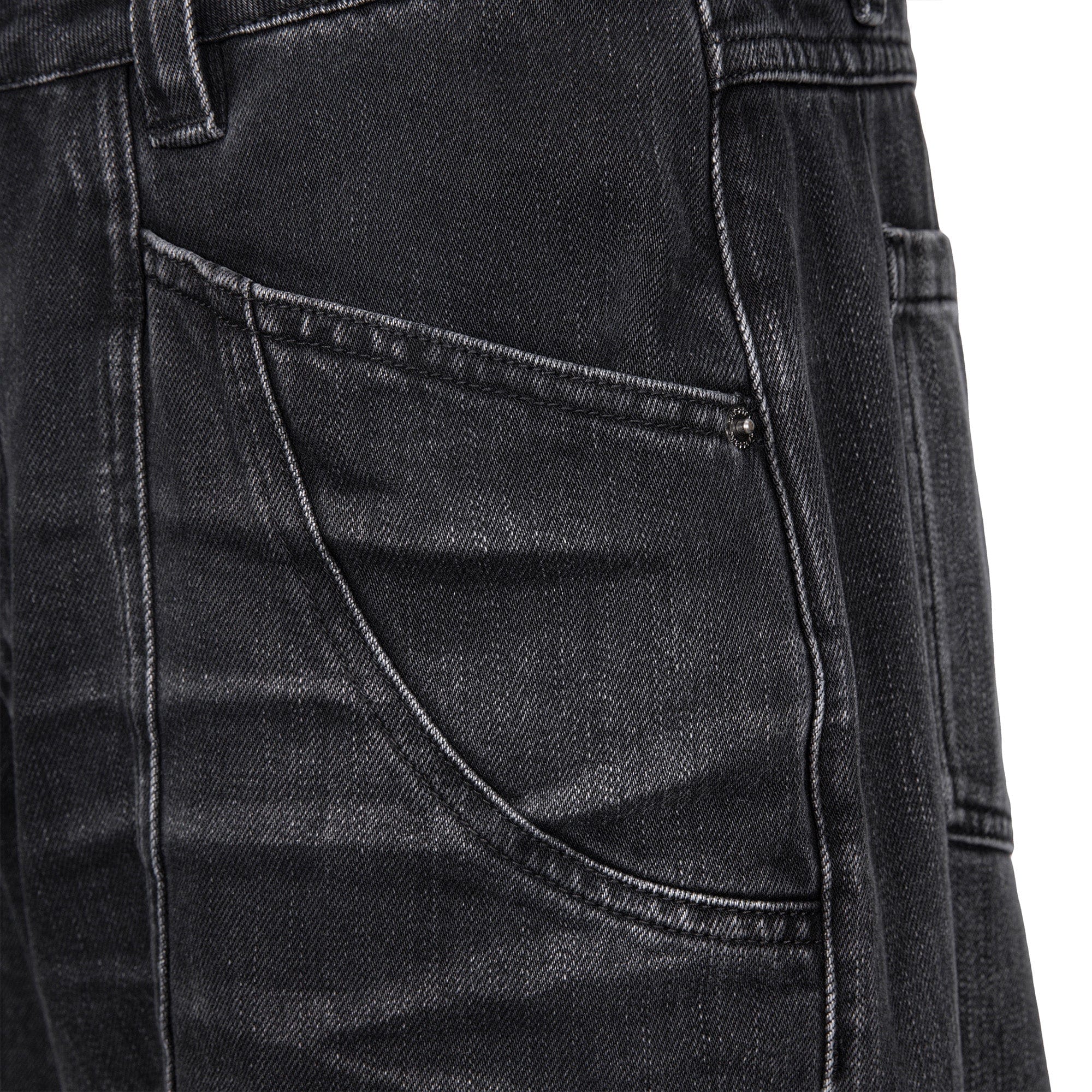 CATSSTAC Whisker-Wash Middle-Spliced Wide-Leg Shorts