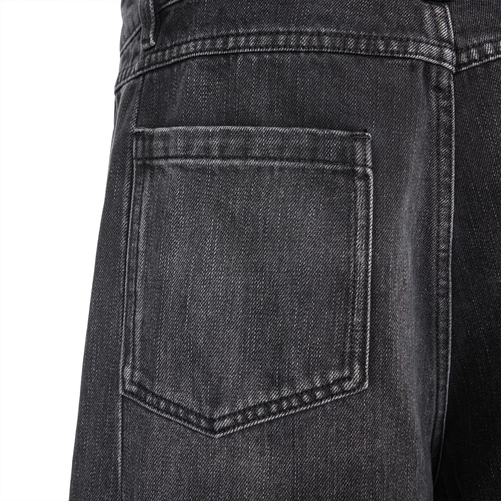 CATSSTAC Whisker-Wash Middle-Spliced Wide-Leg Shorts
