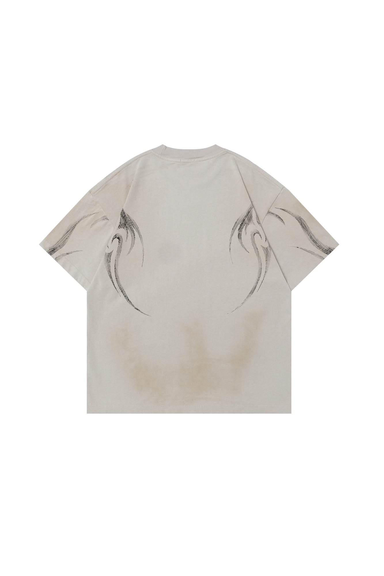 OVDY Tribal Flame Smoke-Washed T-Shirt
