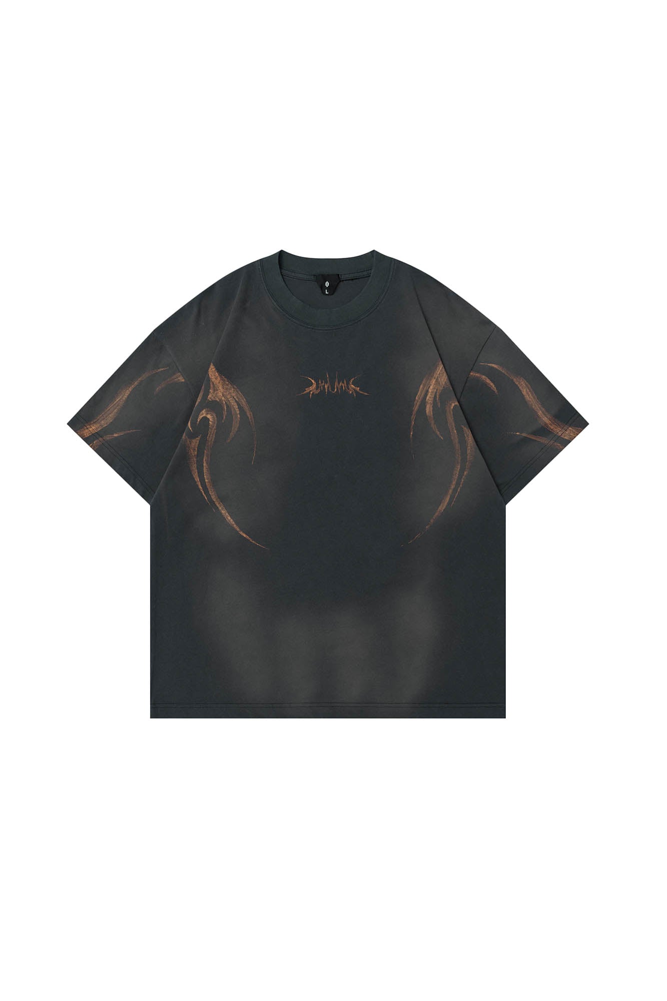 OVDY Tribal Flame Smoke-Washed T-Shirt