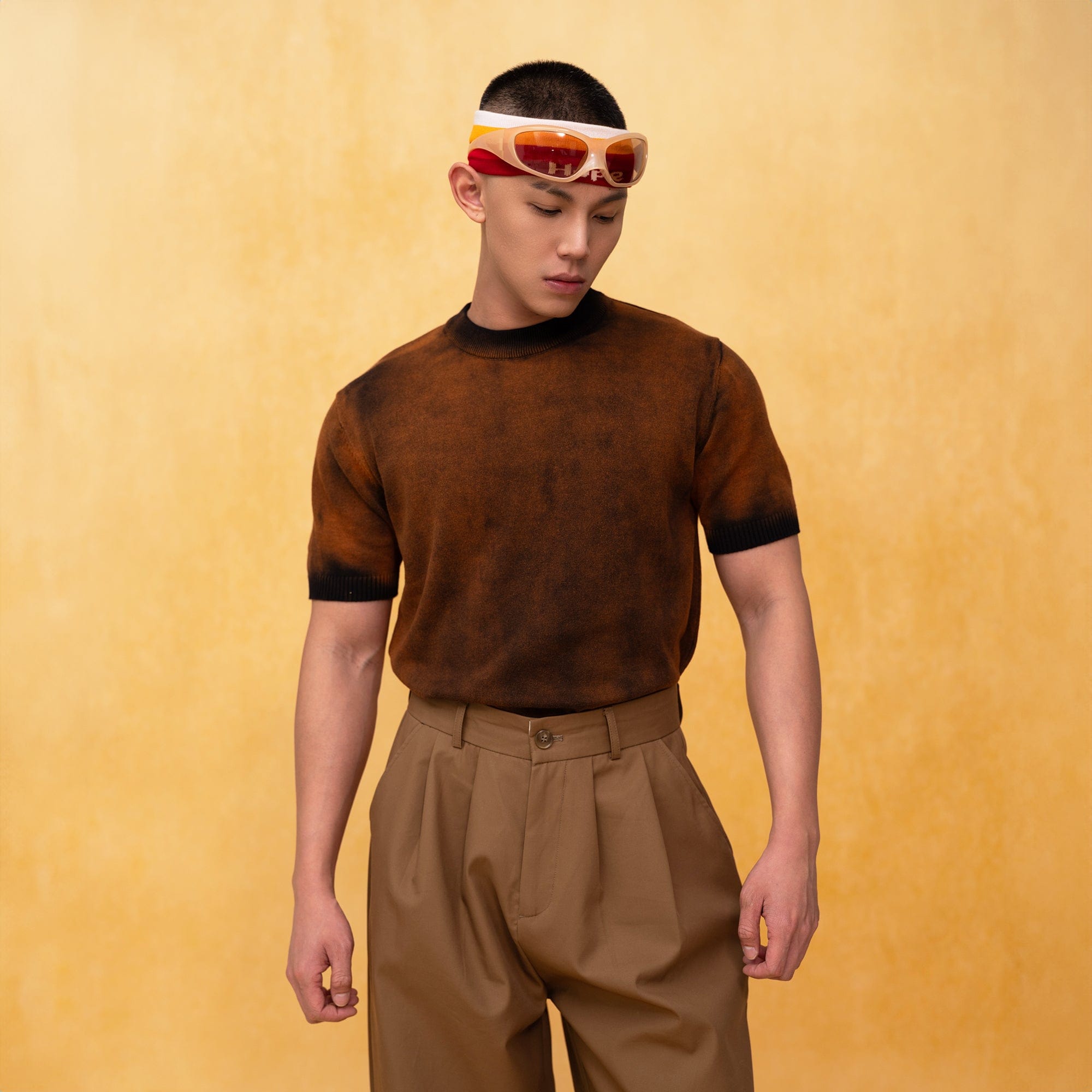 CLP Gradient Sheer Knitted T-Shirt