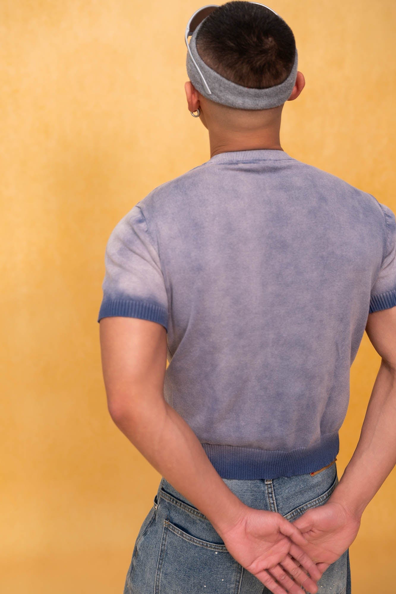 CLP Gradient Sheer Knitted T-Shirt