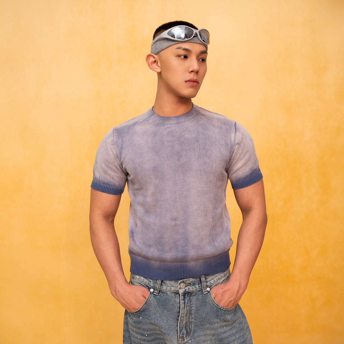 CLP Gradient Sheer Knitted T-Shirt
