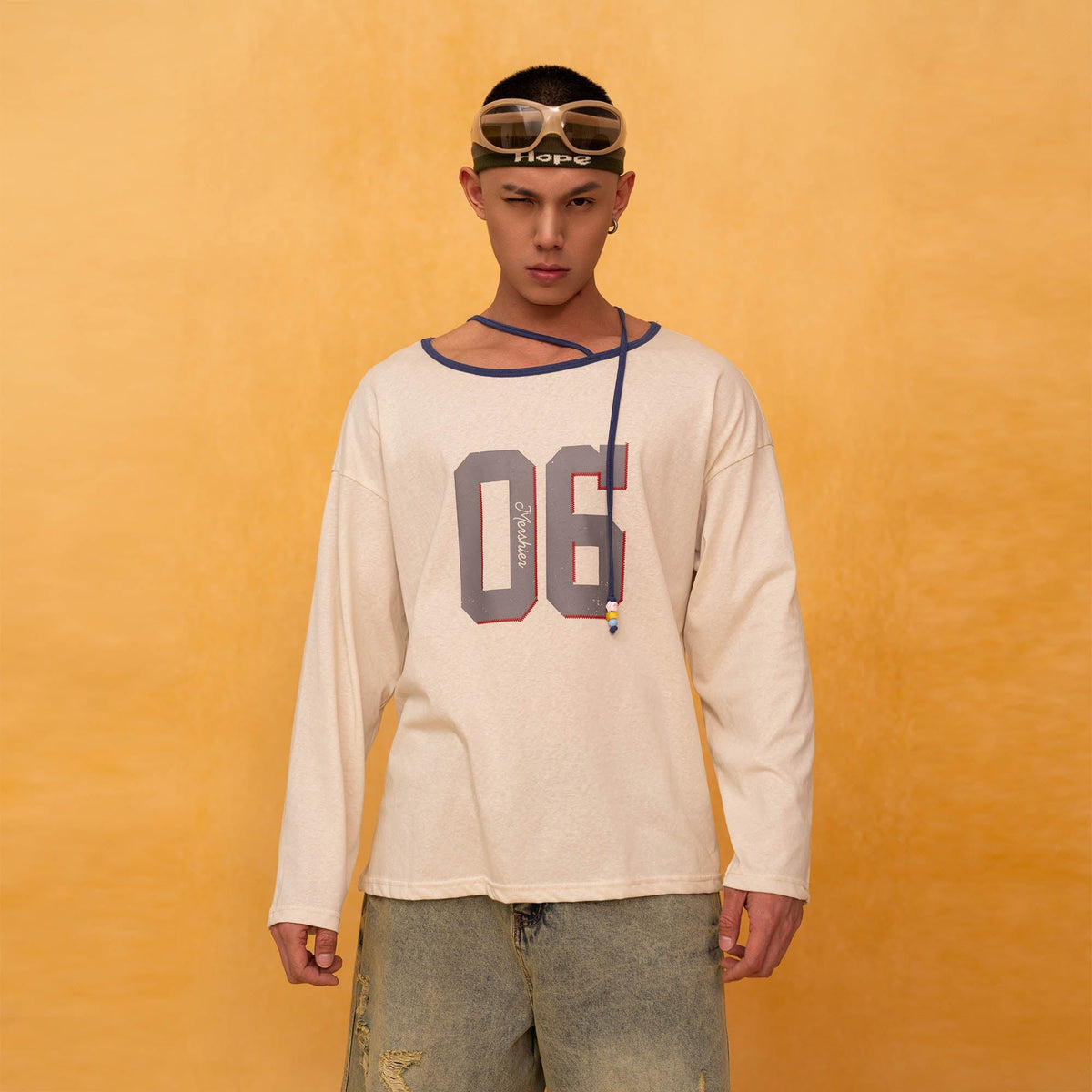 CLP No.06 Drawstring Neck Long-Sleeve Tee