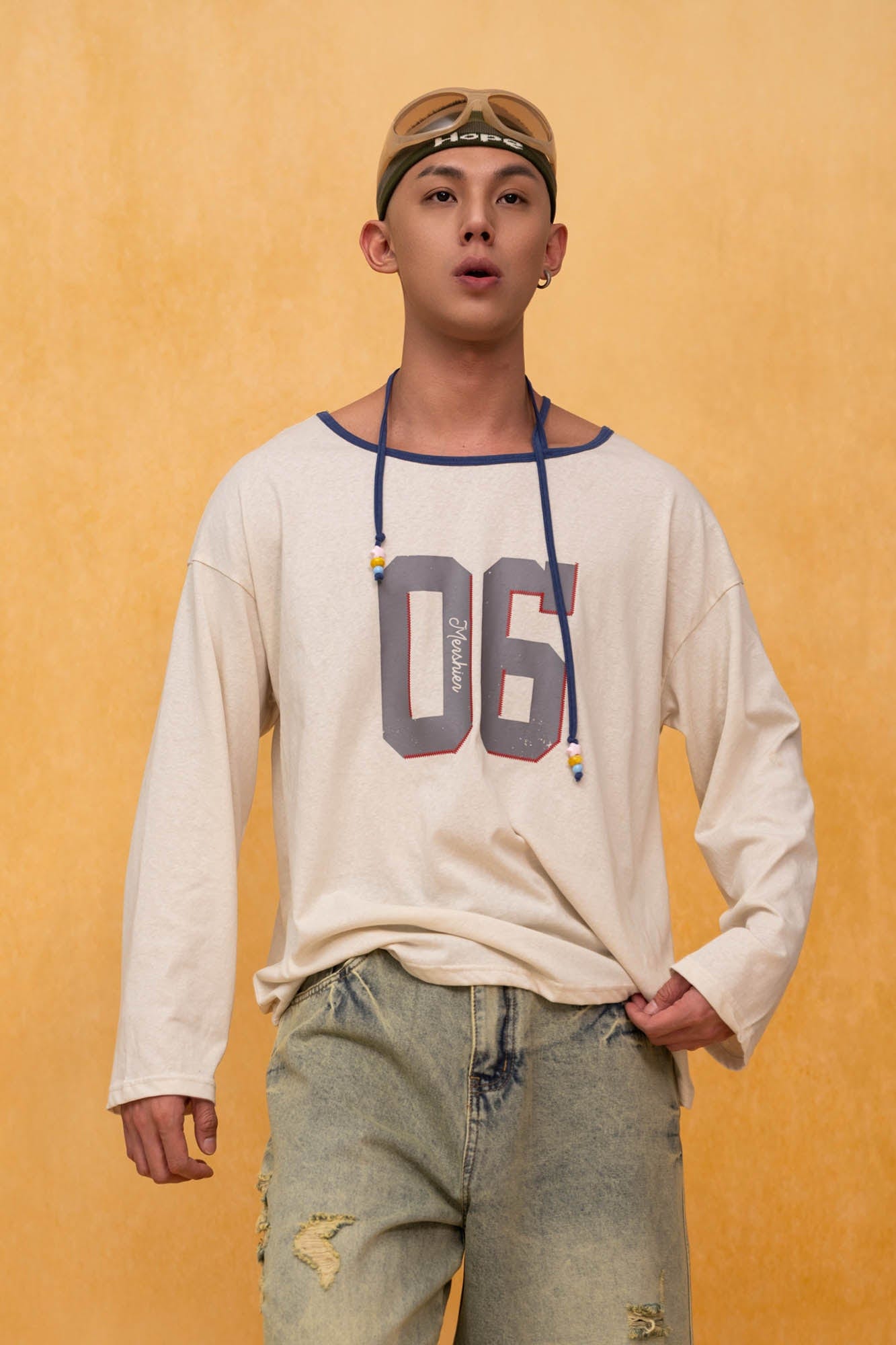 CLP No.06 Drawstring Neck Long-Sleeve Tee