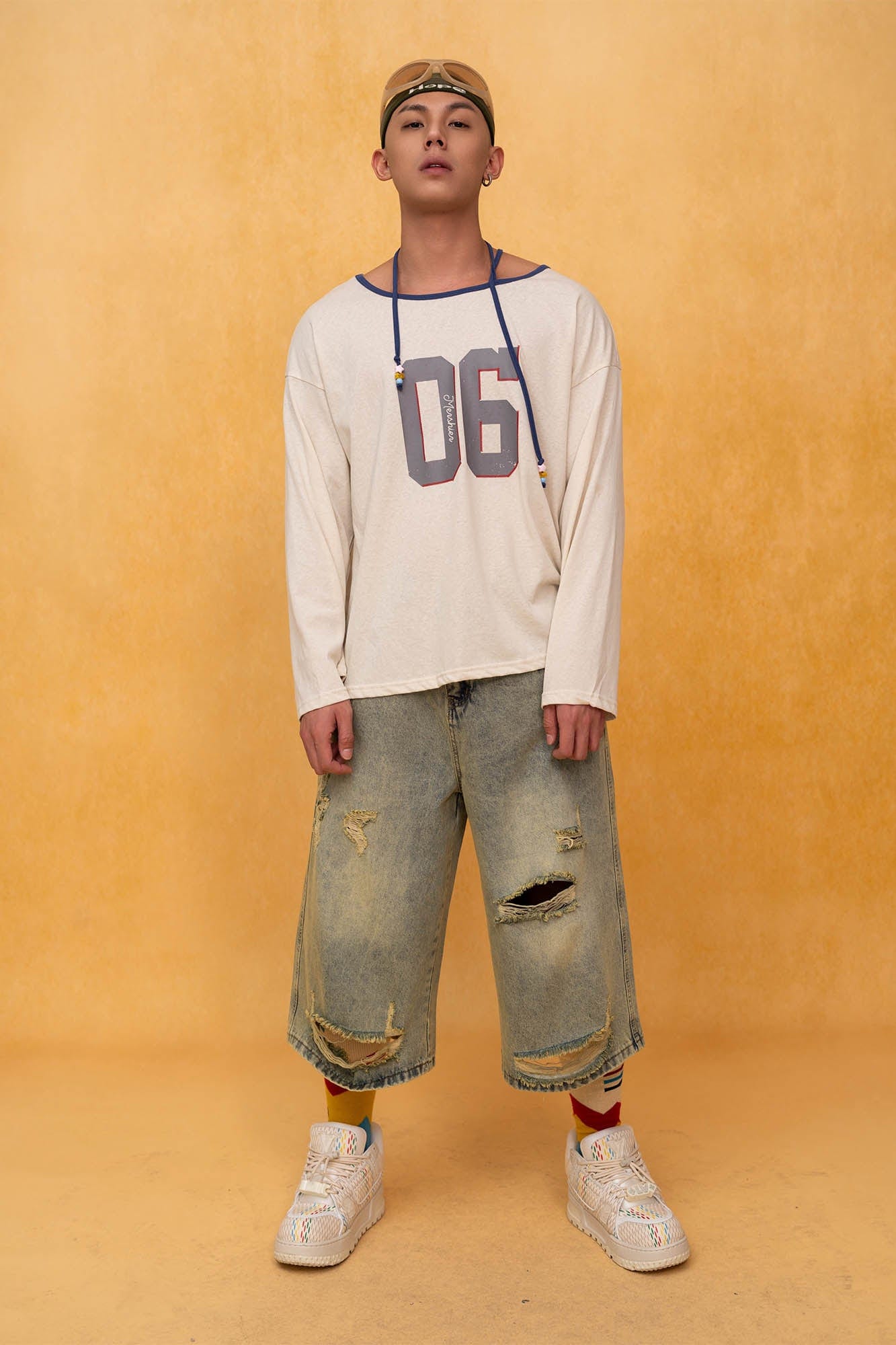 CLP No.06 Drawstring Neck Long-Sleeve Tee