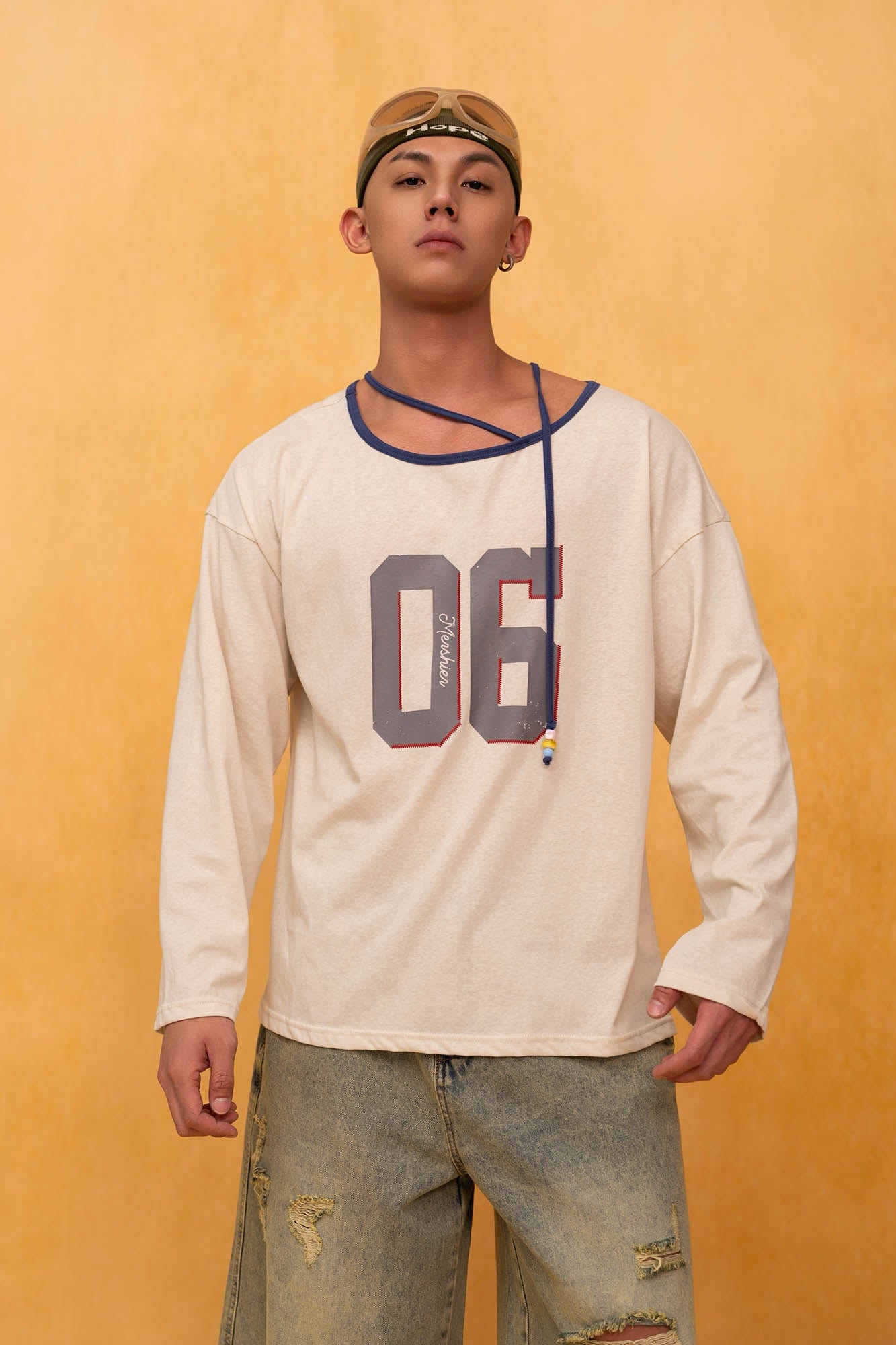 CLP No.06 Drawstring Neck Long-Sleeve Tee