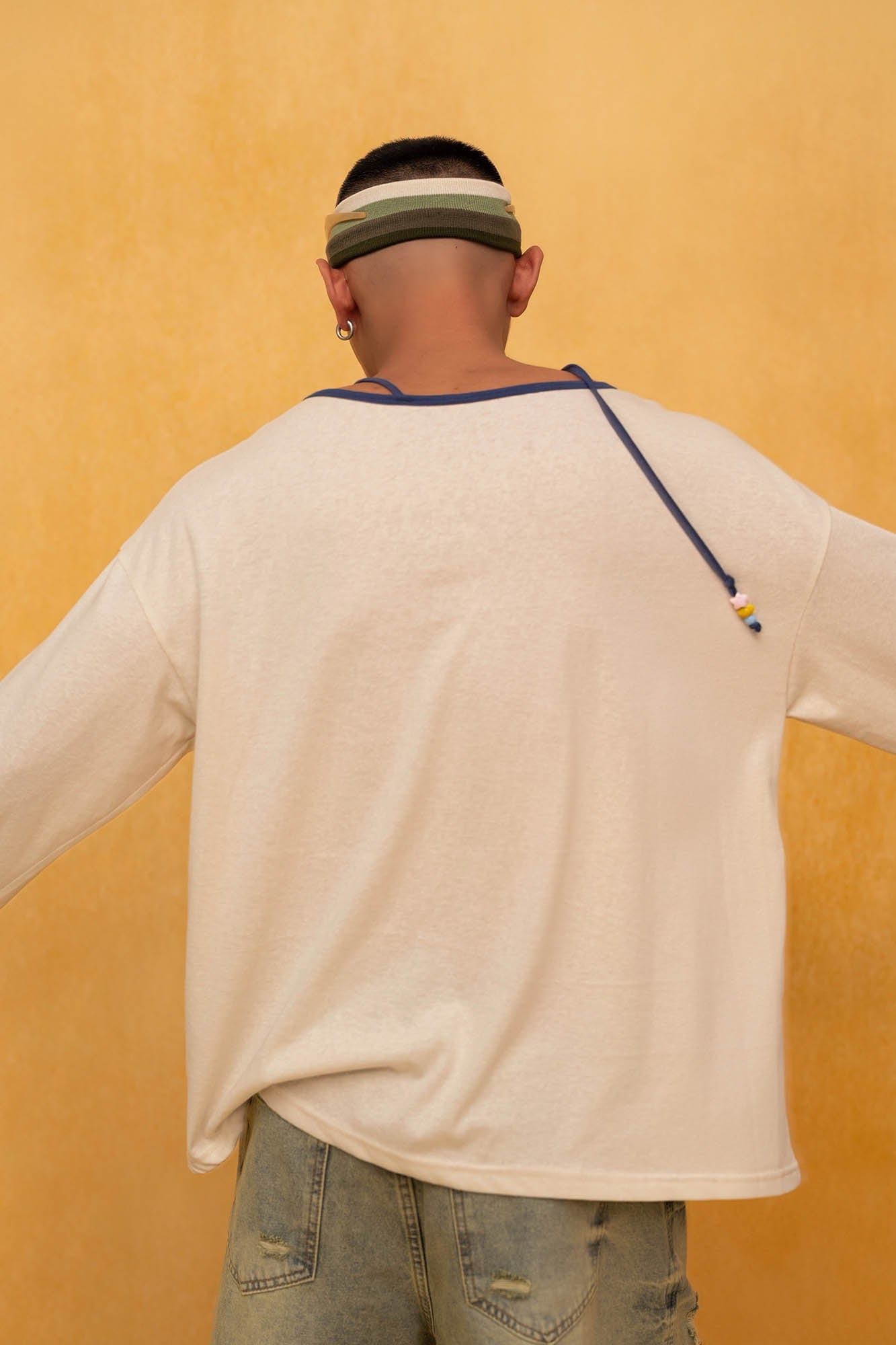 CLP No.06 Drawstring Neck Long-Sleeve Tee
