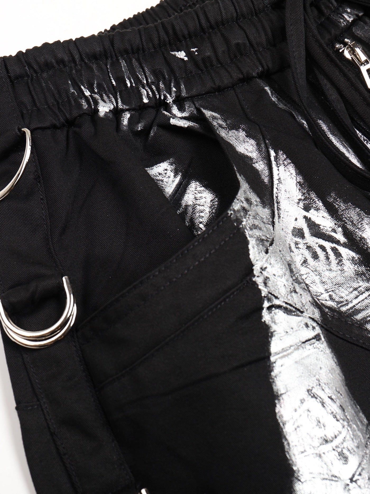 DND4DES Multi-Layered Striped Graffiti Cargo Pants