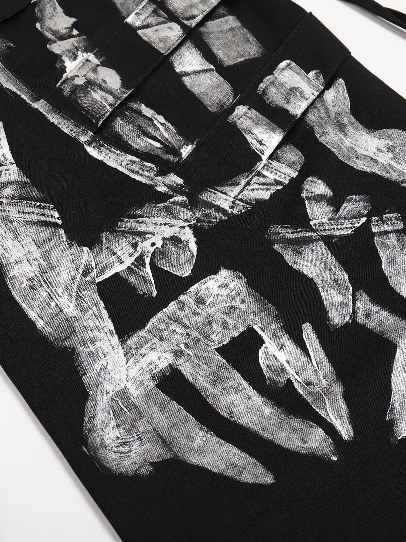 DND4DES Multi-Layered Striped Graffiti Cargo Pants