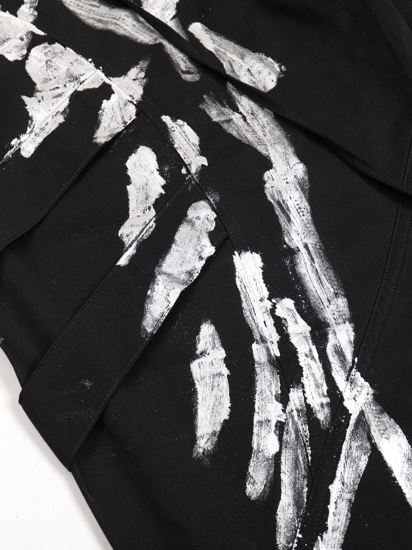 DND4DES Multi-Layered Striped Graffiti Cargo Pants