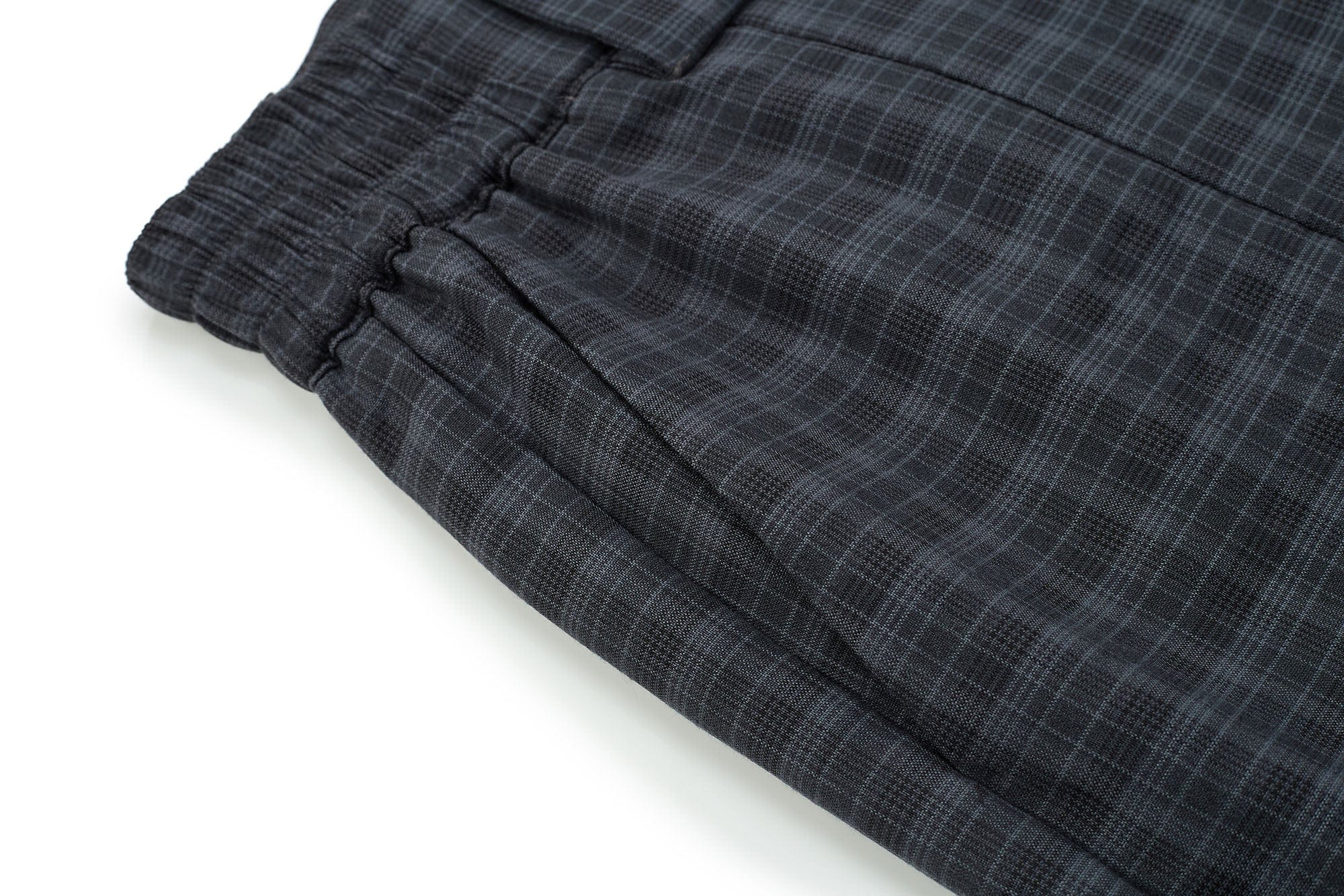 ESAIAS Retro Plaid Pleated Wide-Leg Pants