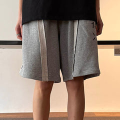 MIICHOUS Frayed Spliced Elastic Shorts