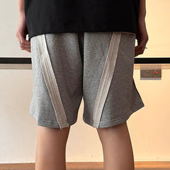 MIICHOUS Frayed Spliced Elastic Shorts