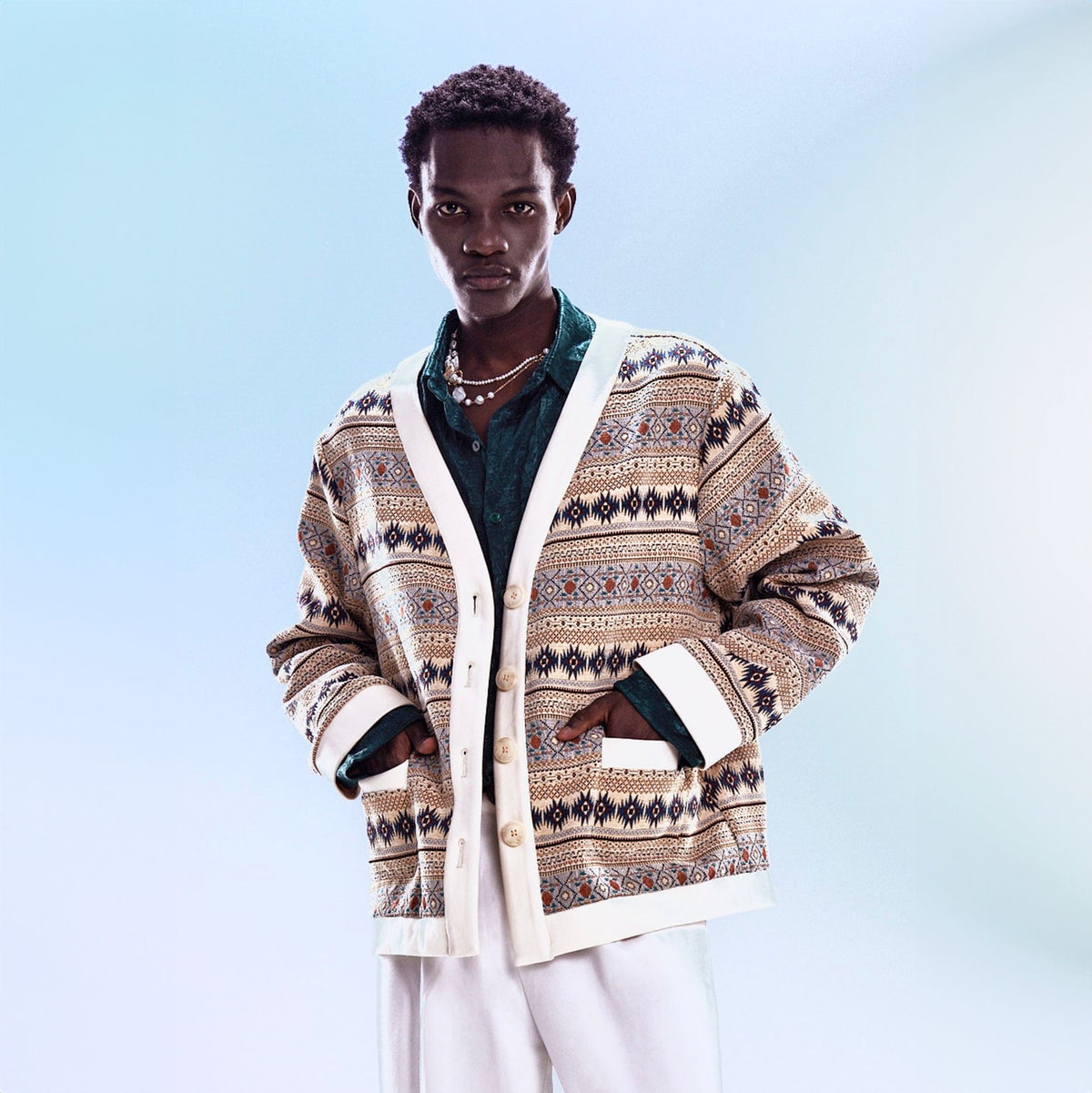 REDH Retro Tribal Knit Cardigan