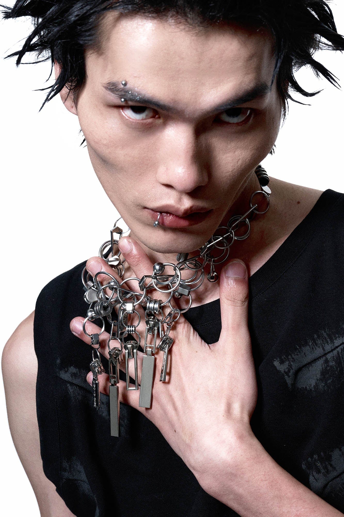 ILLUSORY Divergent Zipper Chain Necklace