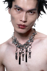 ILLUSORY Divergent Zipper Chain Necklace