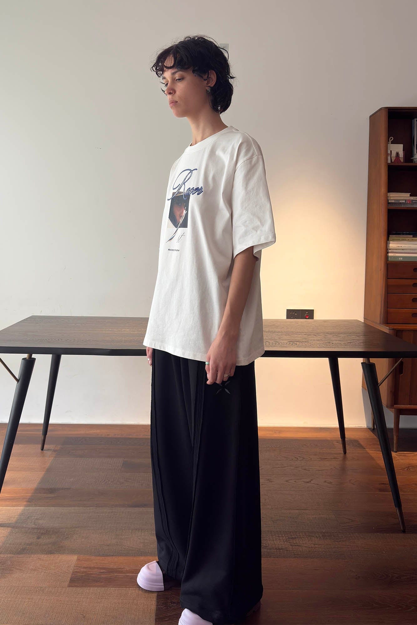 MIICHOUS Frayed Spliced Elastic Pants