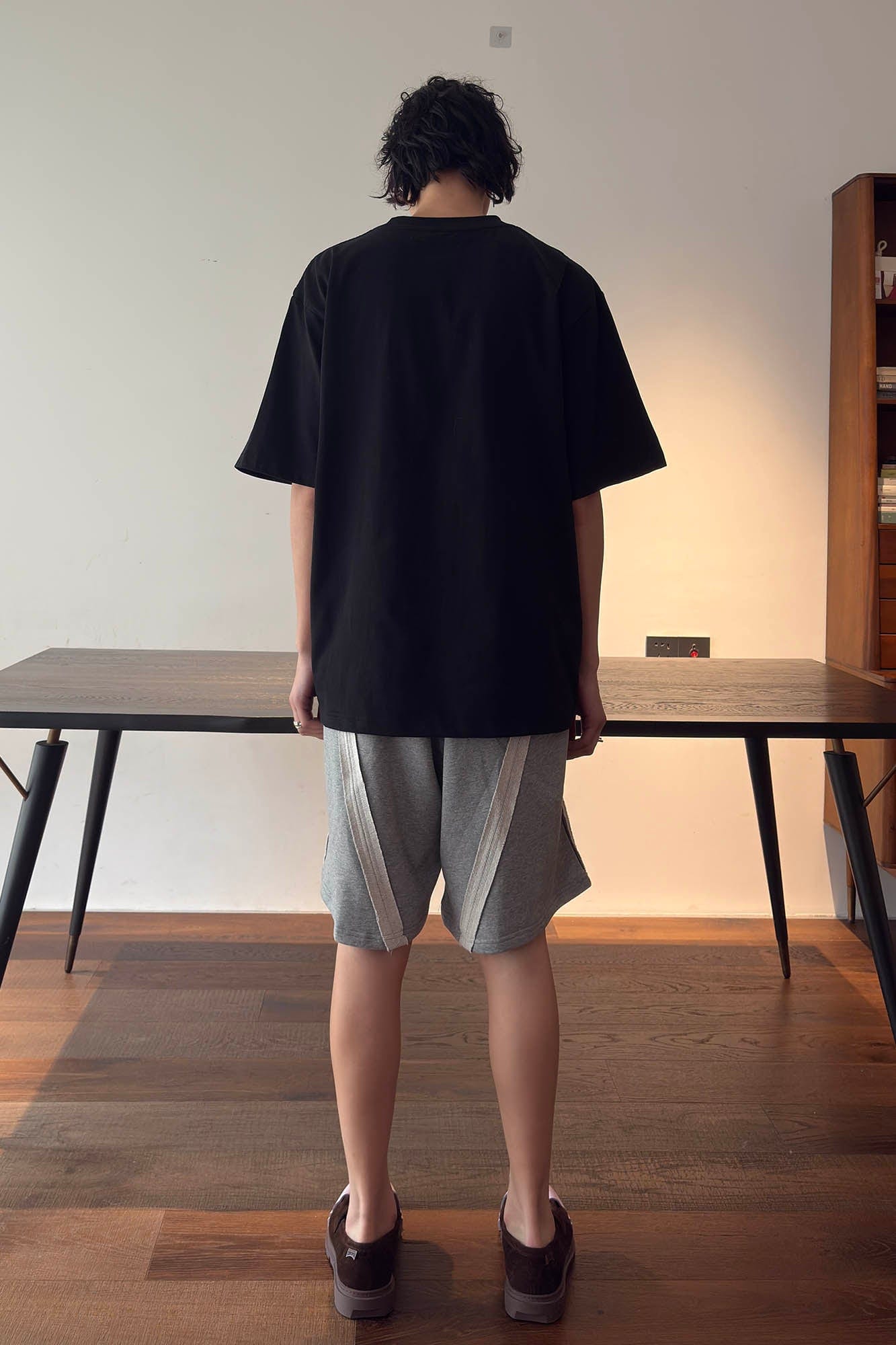 MIICHOUS Frayed Spliced Elastic Shorts