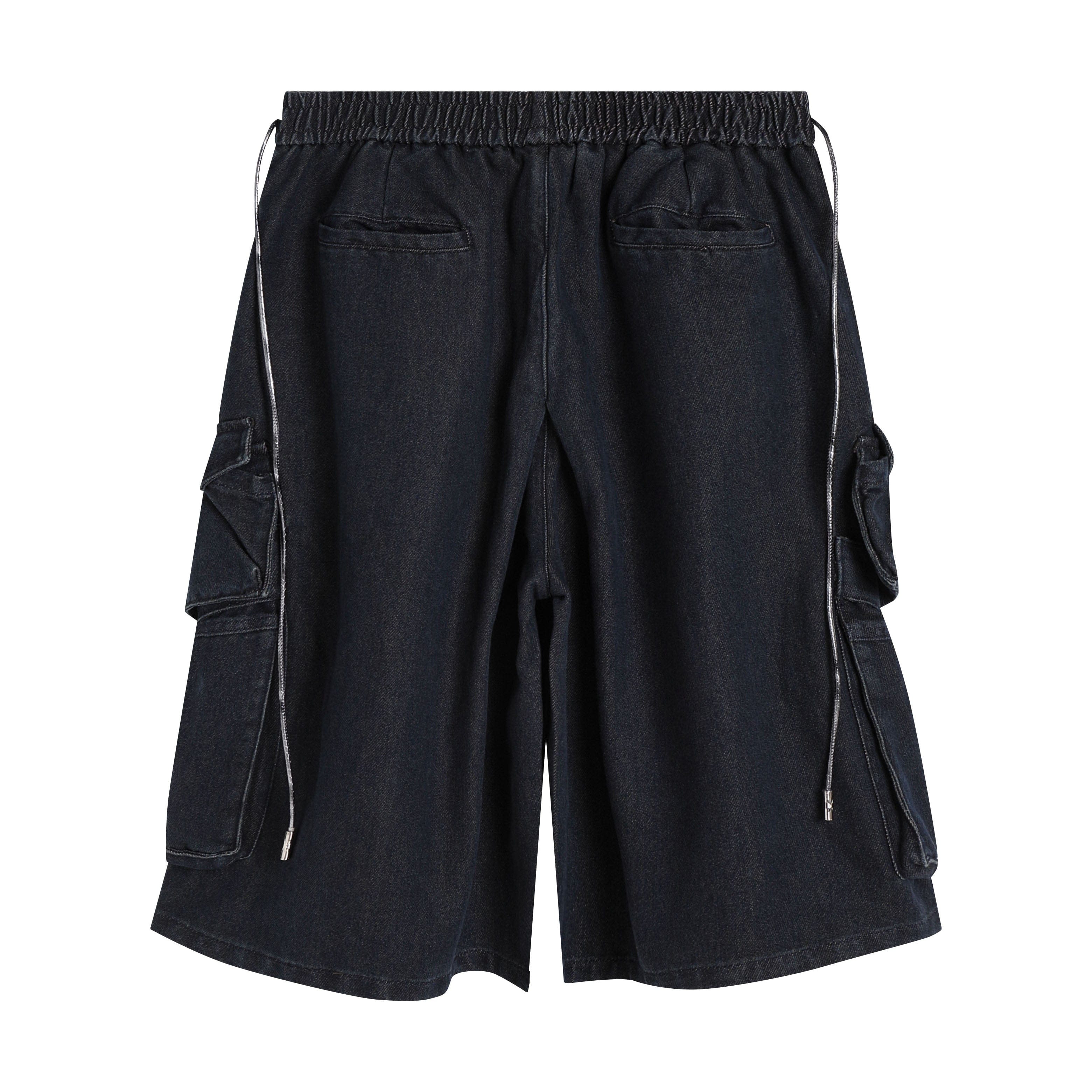 DND4DES Star Drawstring Deconstructed Denim Shorts