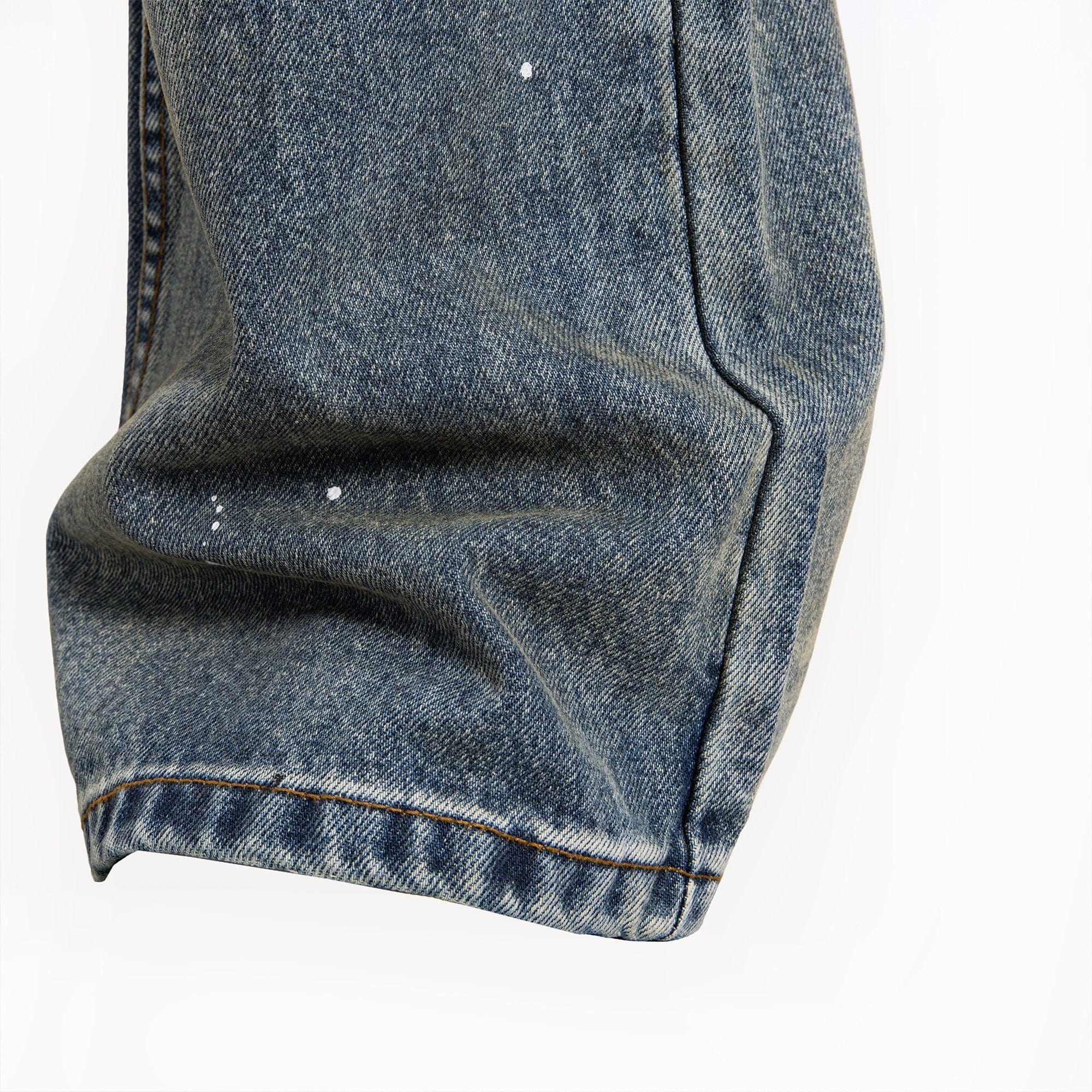 CATSSTAC Washed Sunfade Paint-Splatter Wide-Leg Jeans