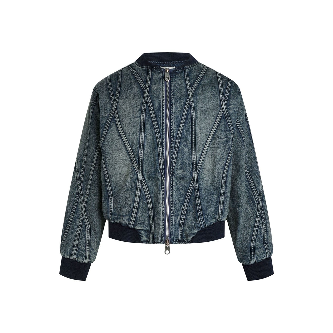 DND4DES Deconstructed Washed Denim Bomber Jacket
