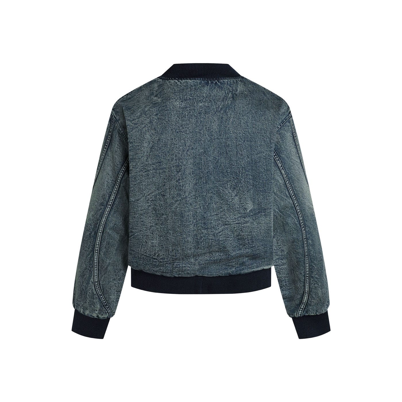 DND4DES Deconstructed Washed Denim Bomber Jacket