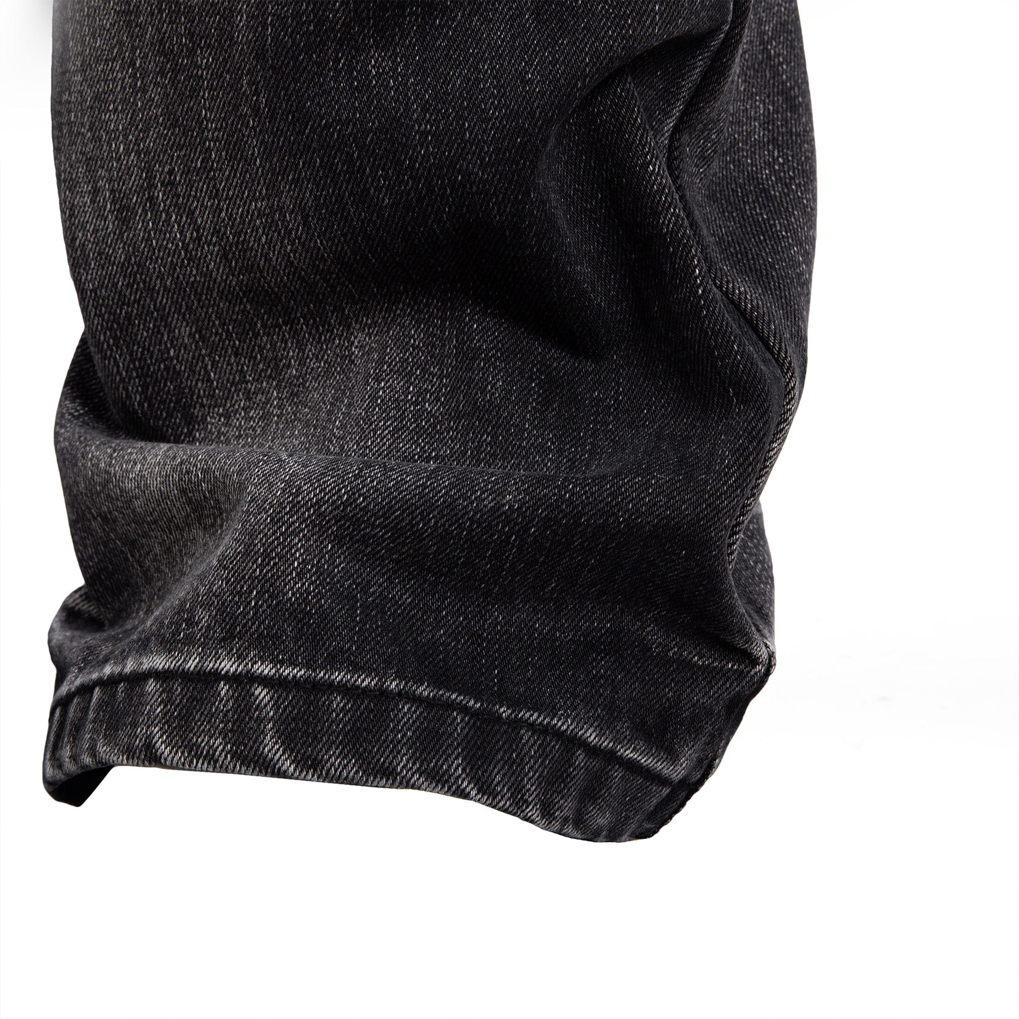 CATSSTAC Whisker Washed Frayed Straight-Leg Jeans