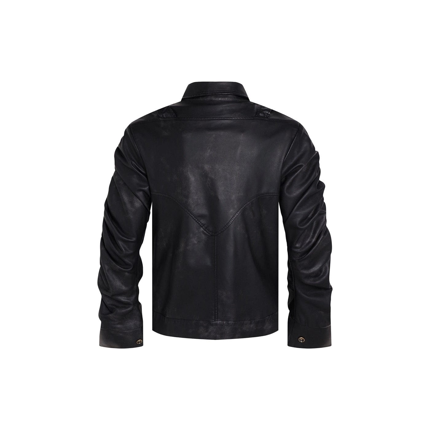 DND4DES Faux Leather Wrinkled Jacket