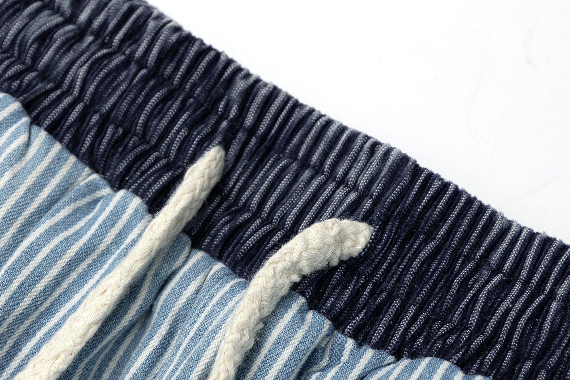 OVDY Striped Turquoise Rivet Straight-Leg Pants