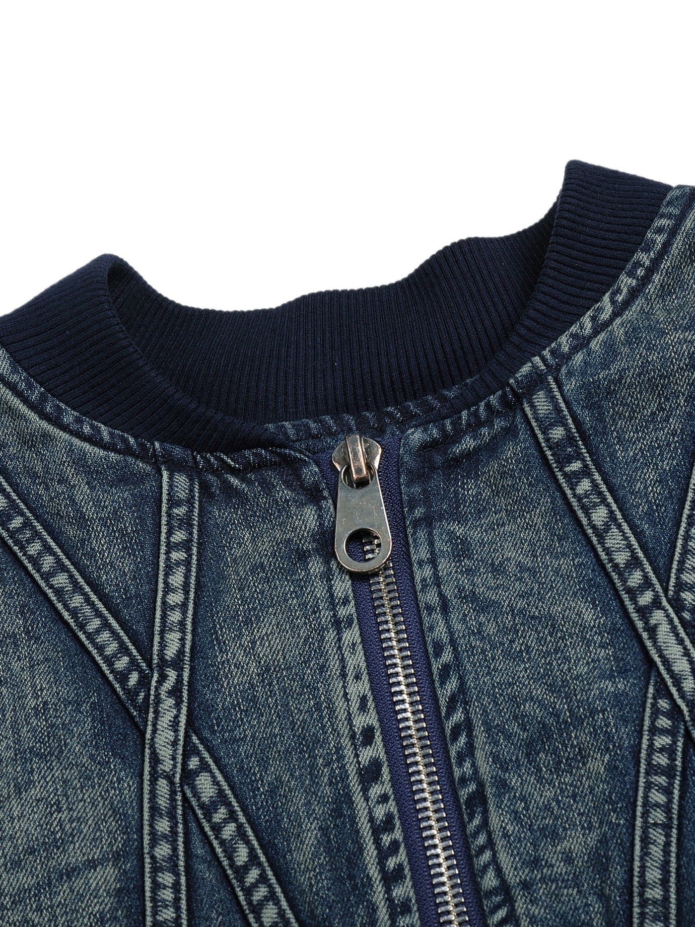 DND4DES Deconstructed Washed Denim Bomber Jacket