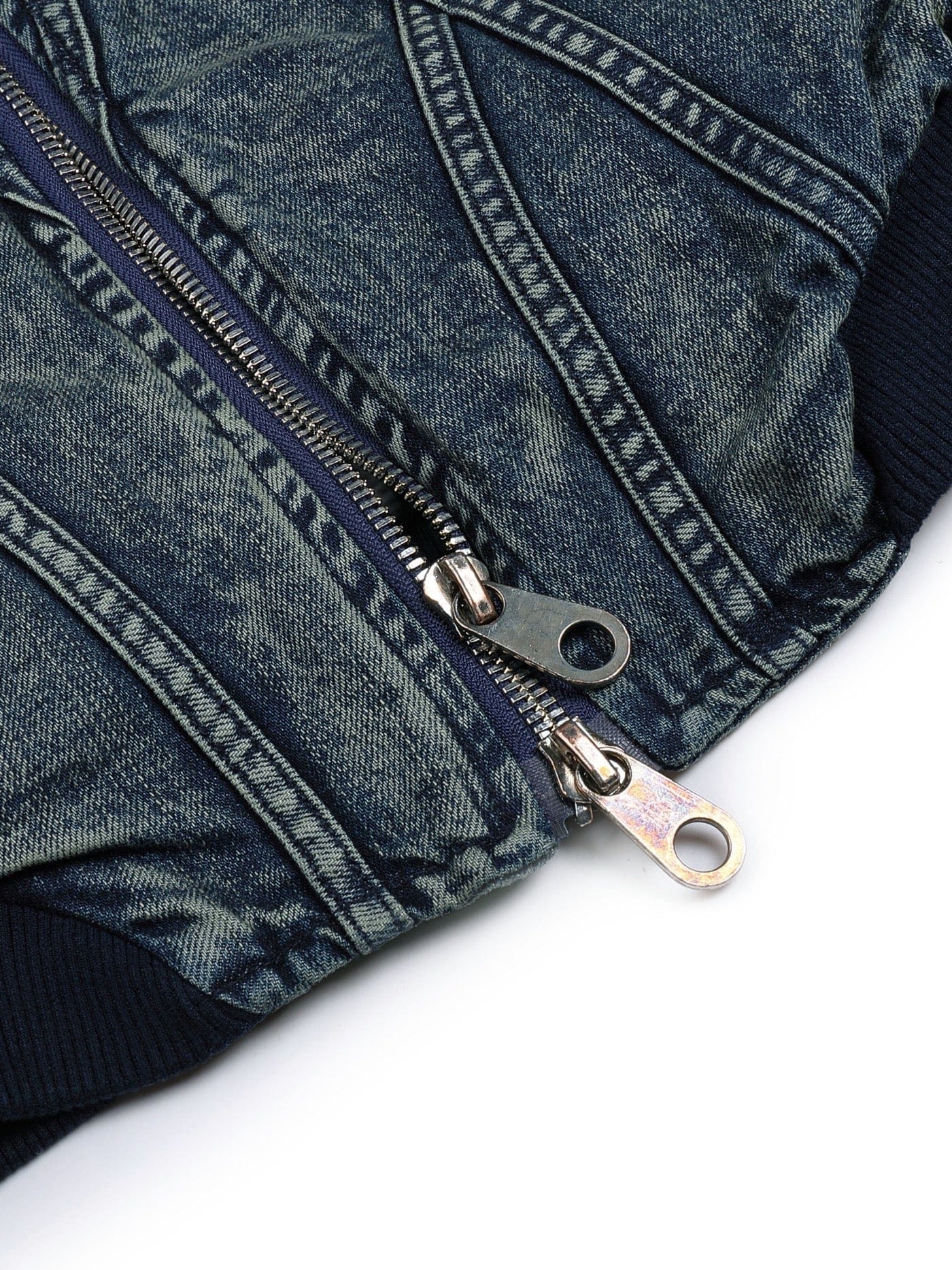 DND4DES Deconstructed Washed Denim Bomber Jacket