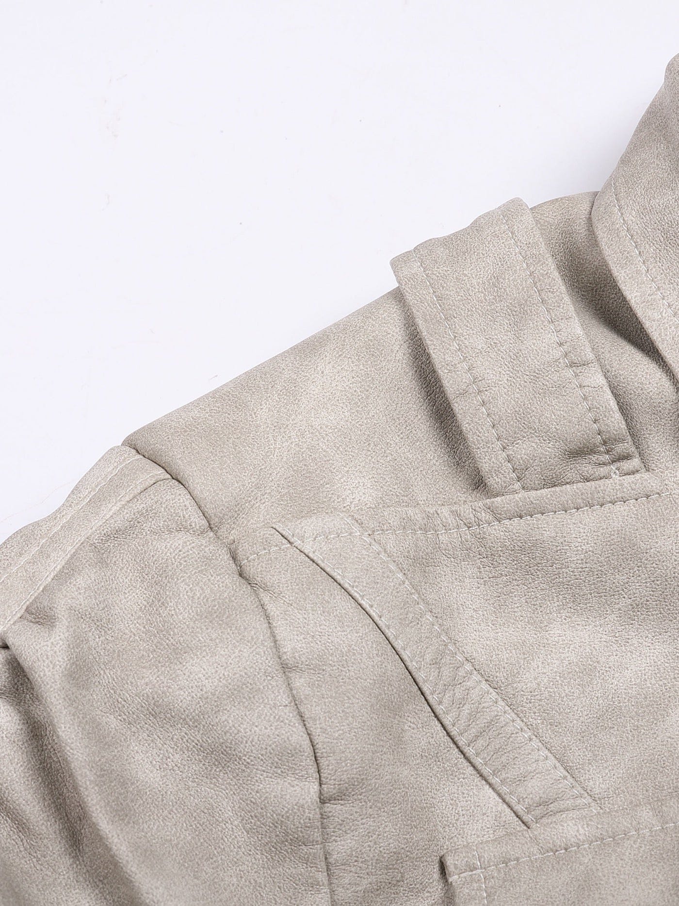 DND4DES Faux Leather Wrinkled Jacket