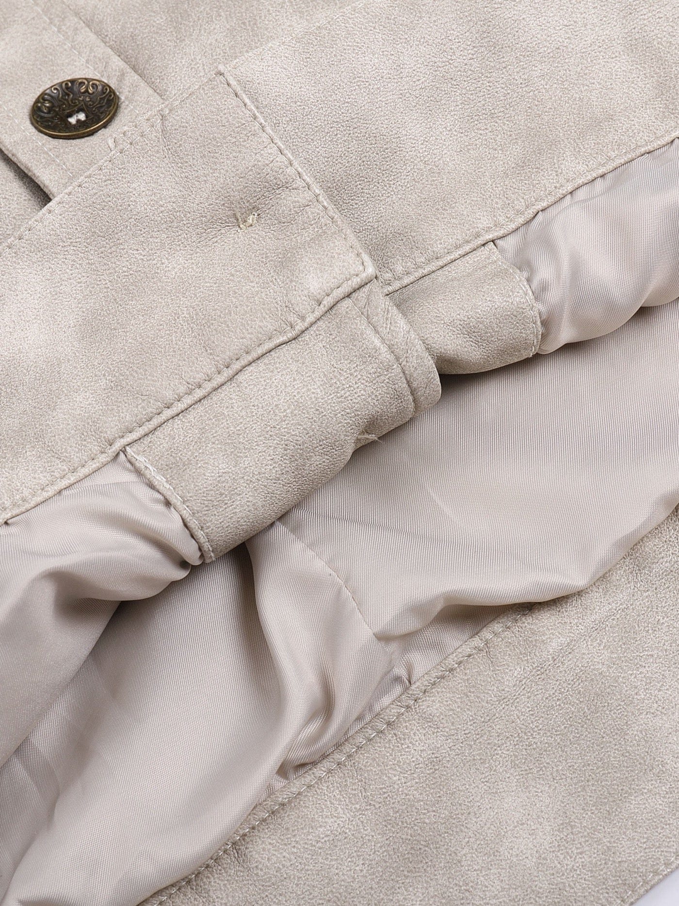 DND4DES Faux Leather Wrinkled Jacket